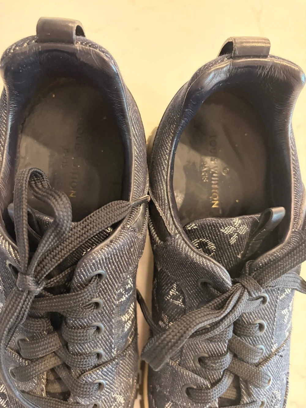 Louis Vuitton Monogram Denim Run Away Sneaker. Size 35.5 U.S. 5.5